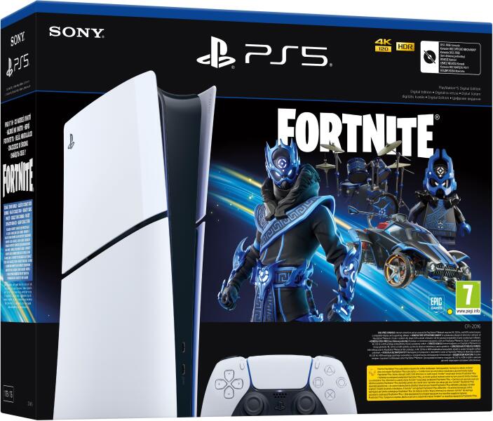 Sony PlayStation 5 Slim Digital Edition Fortnite Cobalt Star Bundle