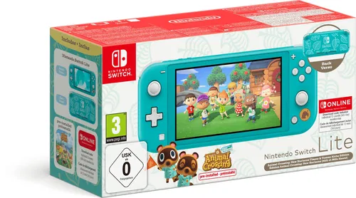 Nintendo Switch Lite Türkiz Animal Crossing +12 month online (NSH134)