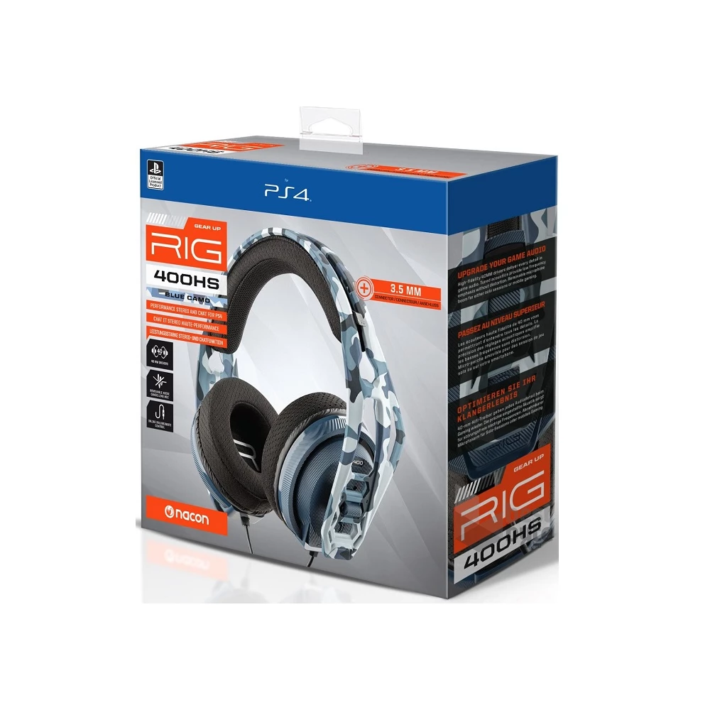 Nacon RIG 400HS Wired Headset Camo Blue PS4/PS5